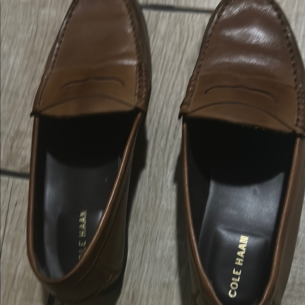 Cole Haan Brown Leather Slip-On Loafers
